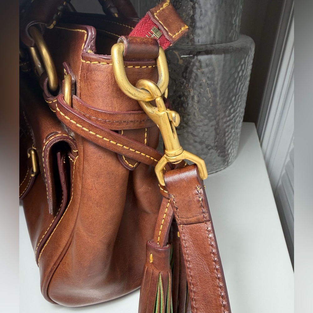 Vintage Dooney And Bourke Florentine Satchel With Bonus D&B Wristlet/Pouch✨ - Picture 4 of 16
